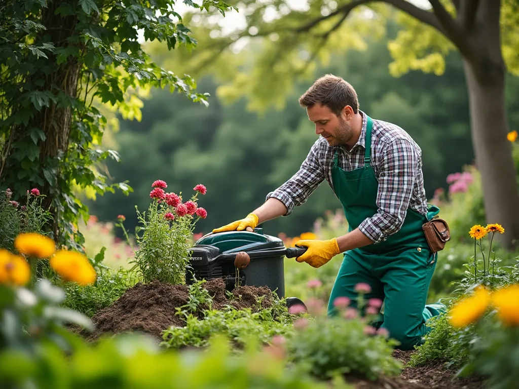 Guy gardening